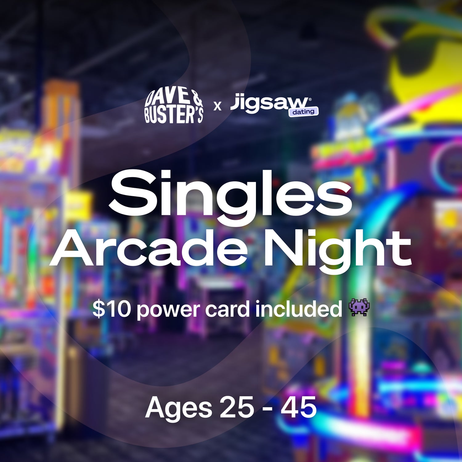 Singles Arcade Night, October 23rd- Tampa