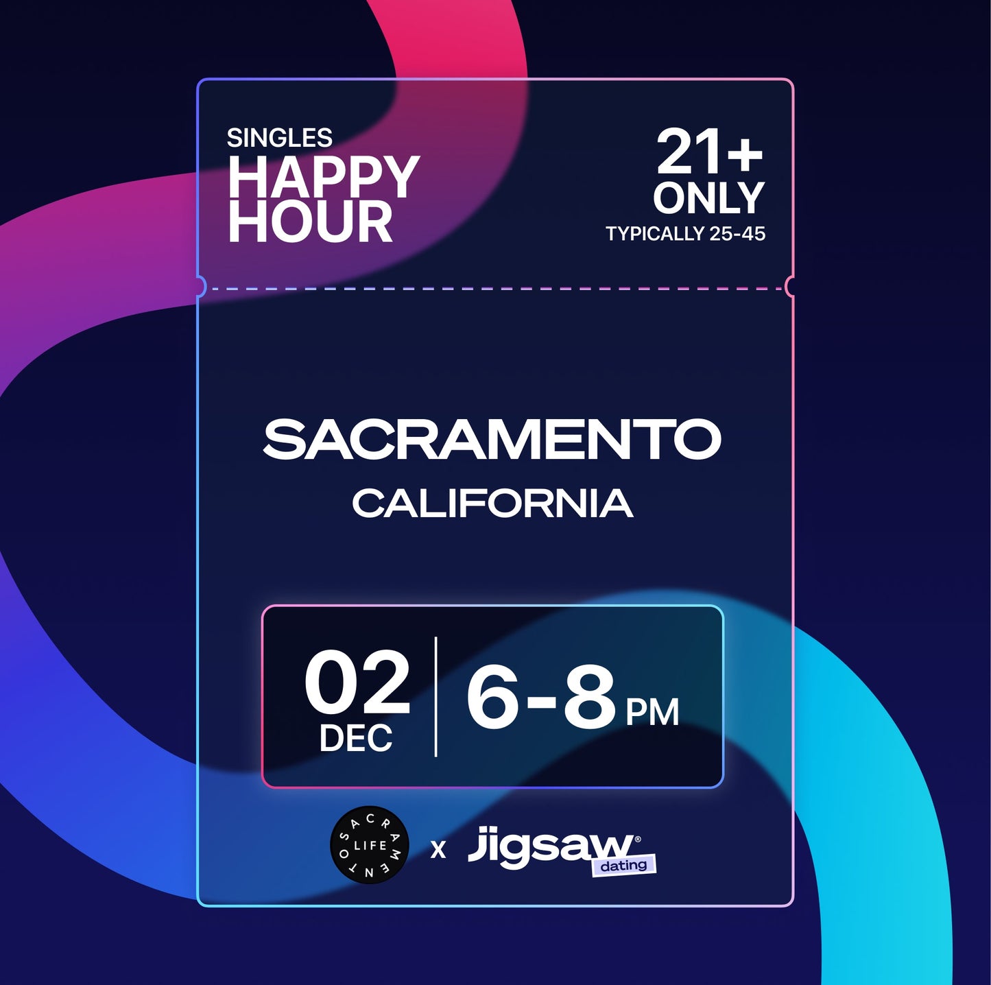 SACRAMENTO: Singles Happy Hour