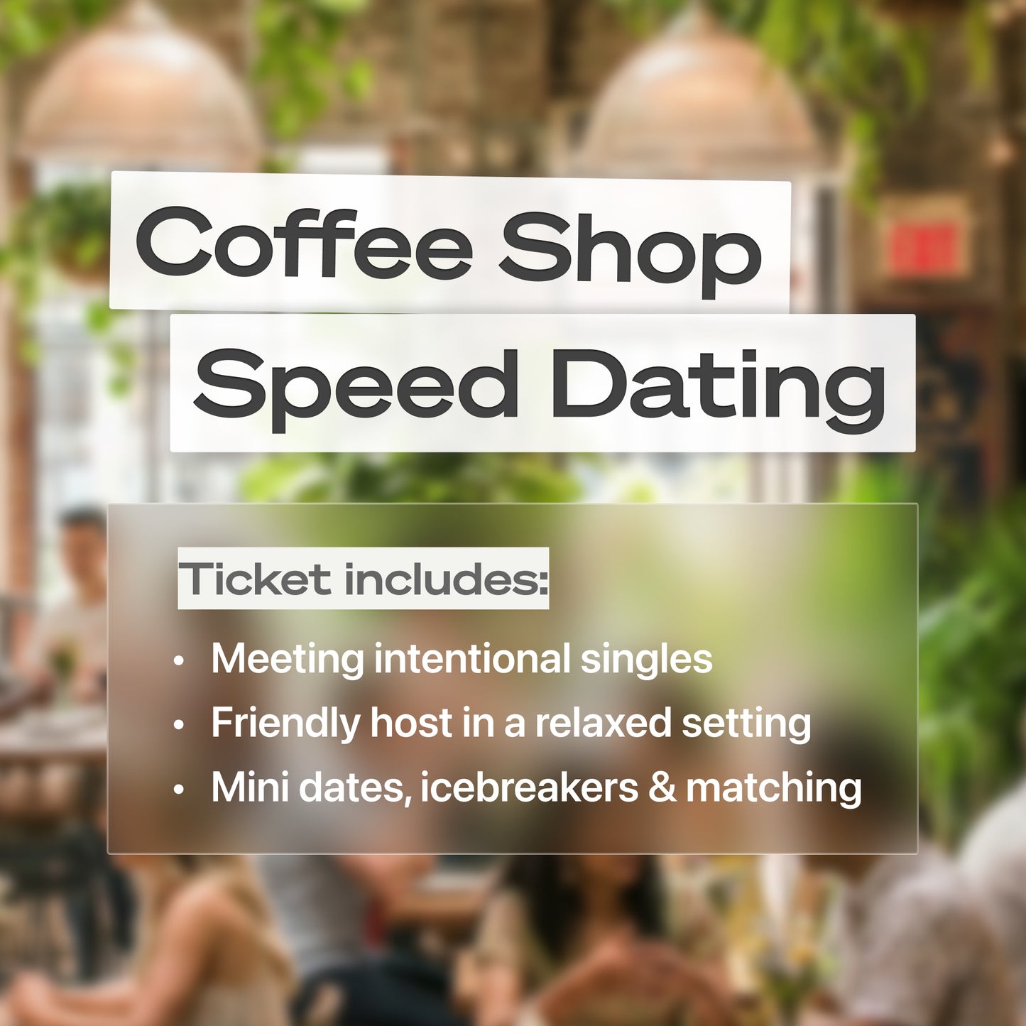 Coffee Shop Speed Dating 30-45, August 29th - Orlando