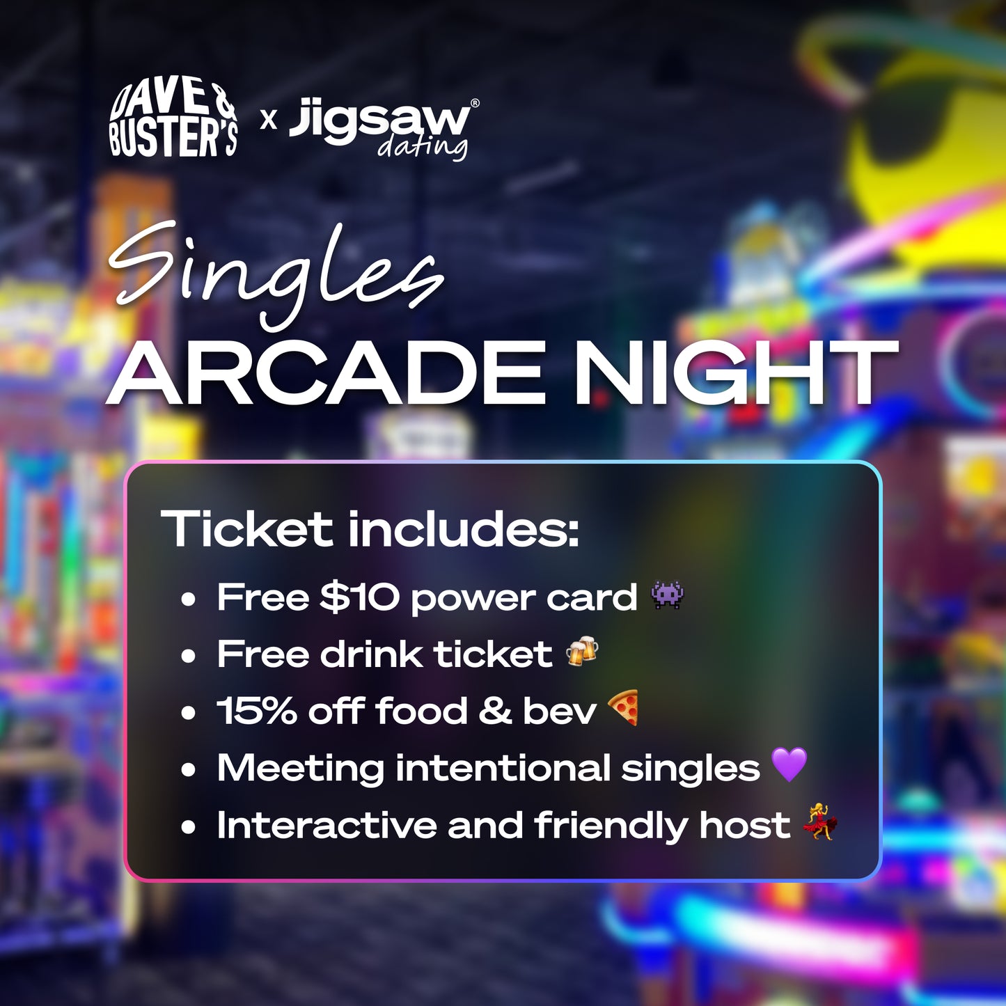 Singles Arcade Night, June 18th - Orlando