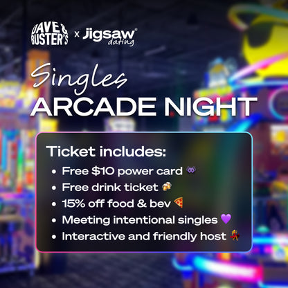 Singles Arcade Night 25-45, August 20th - Austin