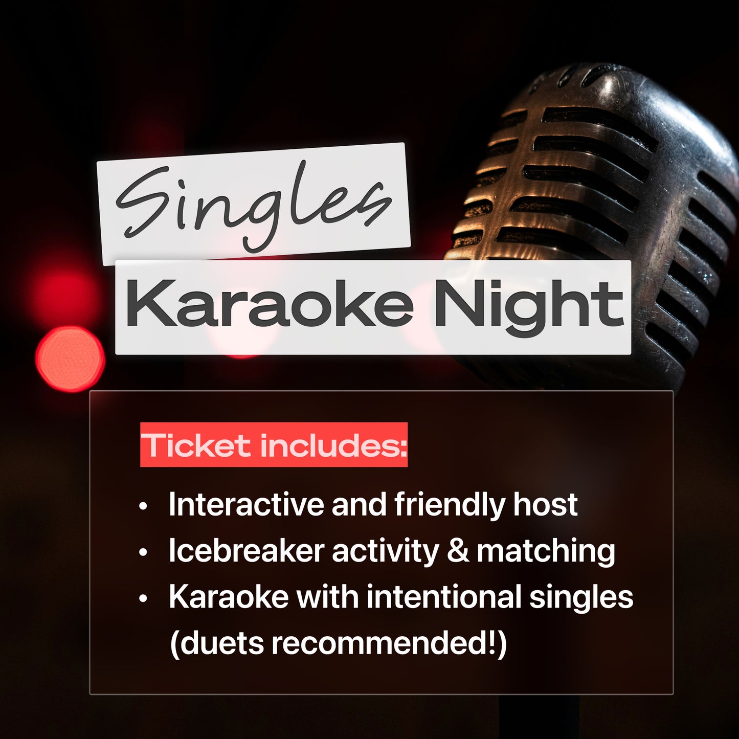 Singles Karaoke 30-45, August 29th - Phoenix