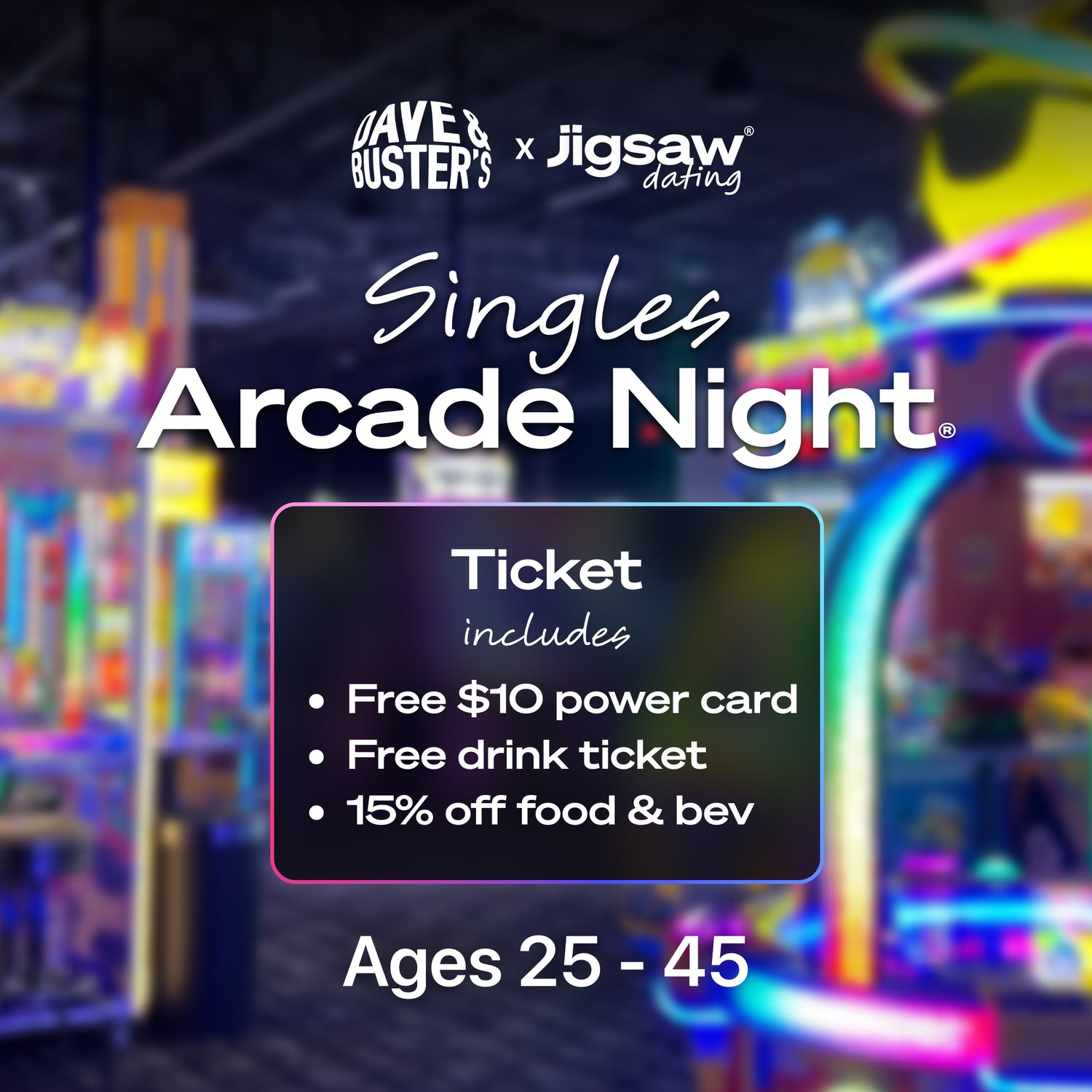 Singles Arcade Night, June 18th - Fort Worth