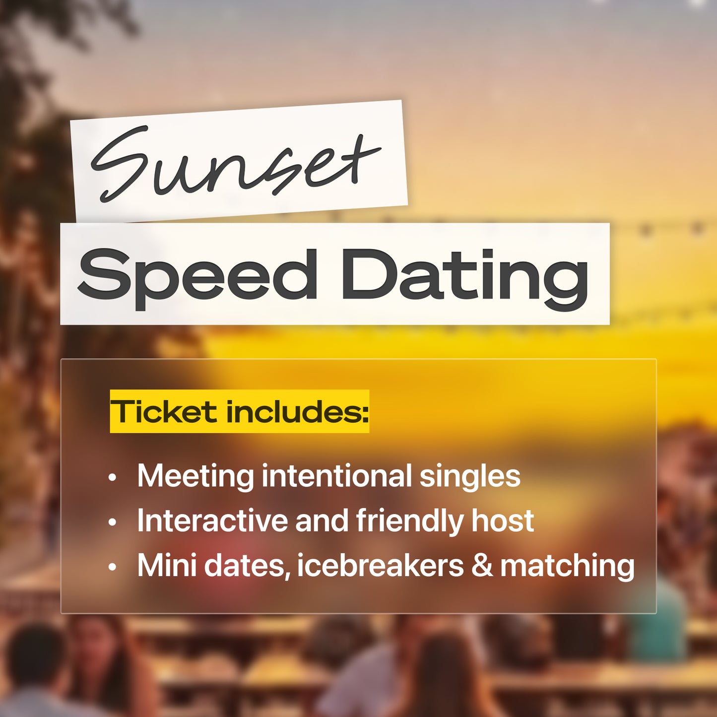 Sunset Speed Dating 25-40, July 25th - LA (Santa Monica)