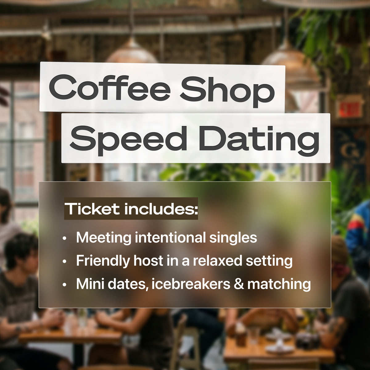 Coffee Shop Speed Dating 22-30, October 10th - New York