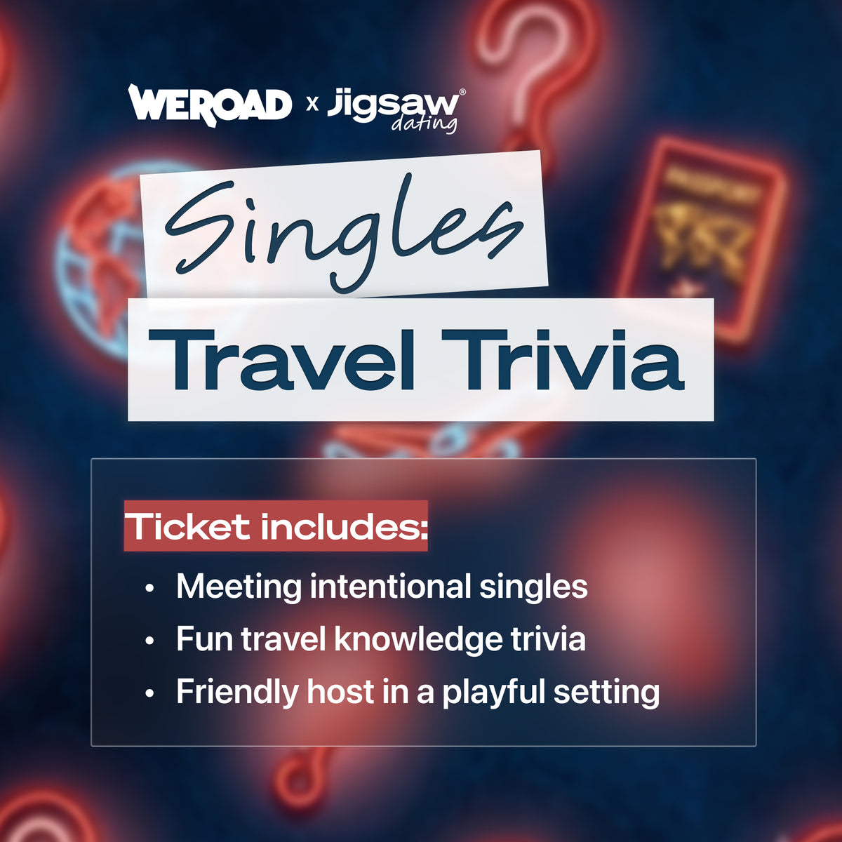Singles Travel Trivia Night 30-45, September 12th - Phoenix